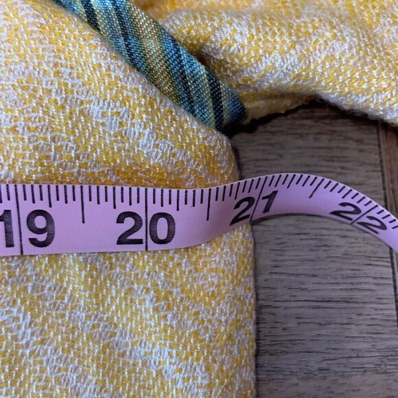 Vintage Womens Button Front Jacquard Reversible Jacket Yellow Large - Picture 7 of 8